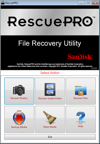 RescuePRO Standard for Windows screen shot